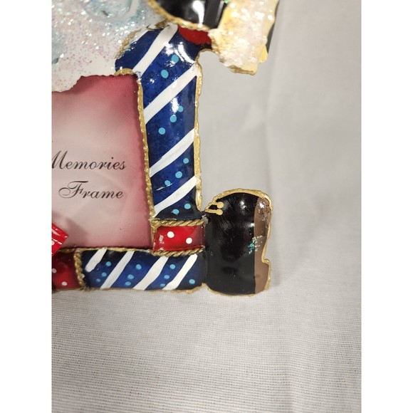 Christmas glitter Santa Metal Photo Frame for small or wallet photo 2.5x2.5 - Picture 6 of 12